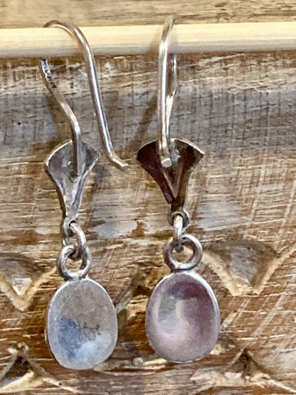 Vintage Egyptian Revival .800 Silver Scarab & Lotus Earrings — Cairo Hallmarked